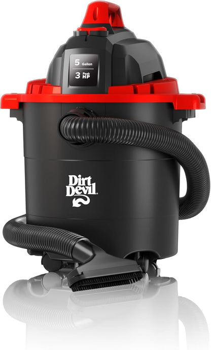 Dirt Devil 5 Gallon Corded Wet Dry Shop Vacuum, Heavy Duty Vacuum by DirtDevil