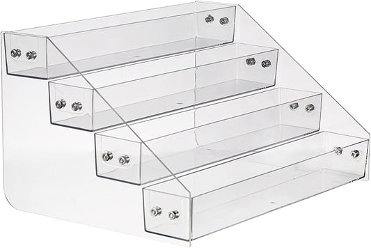 Acrylic Spice Rack, Tiered Spice Rack Shelf Seasoning Organizer by Kihor