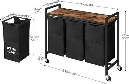 HOOBRO Laundry Sorter 3 Section, Laundry Hamper - Image 3