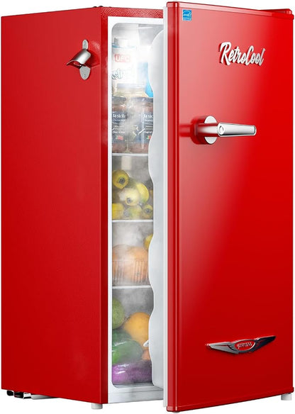 Upstreman 3.2 Cu.Ft Retro Mini Fridge by Upstreman