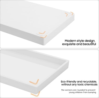 Vanity and Bathroom Tray, 11.8" ABS Countertop Organizer, Waterproof Vanity Tray - Image 7