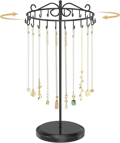 MODOWEY Rotating Necklace Holder Organizer Display Stand by MODOWEY