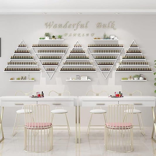 Wall Mounted Shelf Nail Polish Bottle Display Rack, Triangular Essential Oil by Unknown