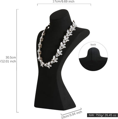 GemeShou Black necklace storage hanger stand jewelry organizer, Velvet jewelry - Image 5