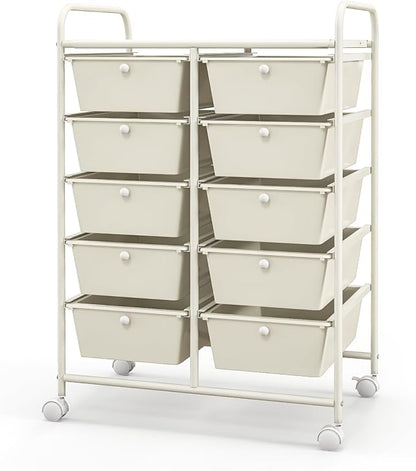 Giantex 10 Drawers Rolling Cart, Classroom Organizers, Storage Cart - Image 10