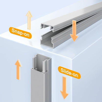 Delamu 157in Cord Covers for Wires on Wall, Cord Hider for 1 Cord, Paintable - Image 4