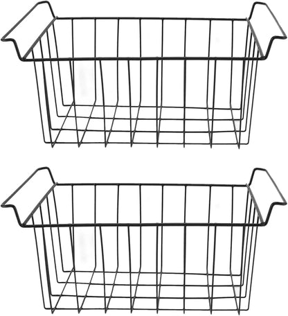 2PCS Freezer Organizer Bins, Steel Wire Freezer Basket by Unknown