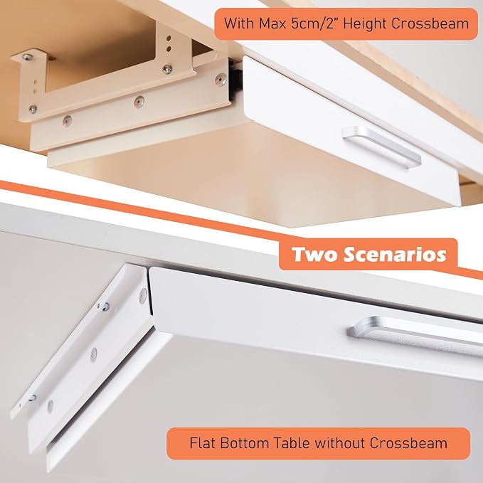 Under Desk Drawer Organizer 21" White Upgrade - Image 4