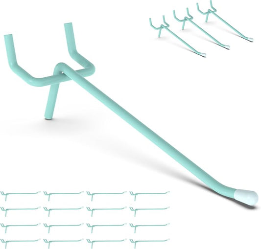 HUHOLE Pegboard Hooks 4 Inch 50PC, Fit 1/4" or 1/8" Pegboard, Ideal Peg Board by HUHOLE
