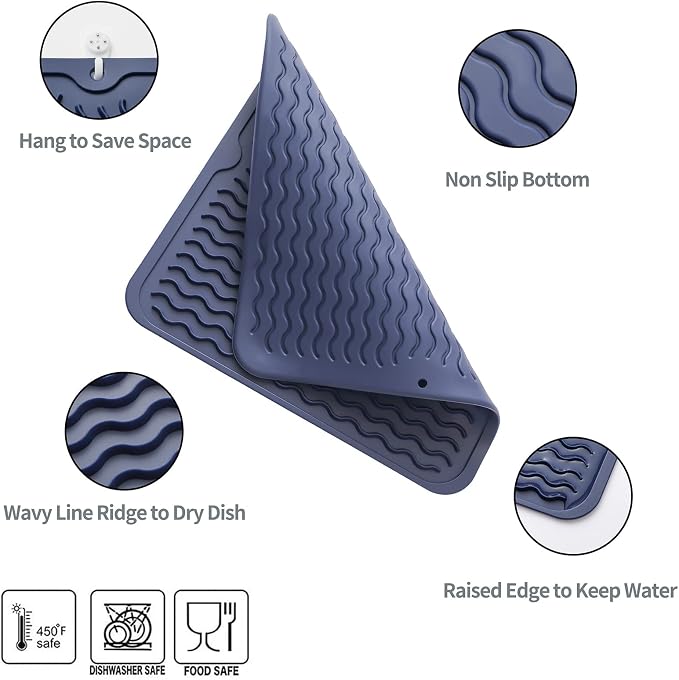 Silicone Dish Drying Mat for Multiple Usage, Easy clean, Eco-friendly, - Image 3