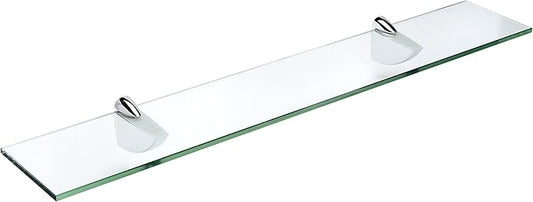 Spancraft Glass O-4.75x12-Chrome Oriole Glass Shelf, 4.75" x 12" by Spancraft