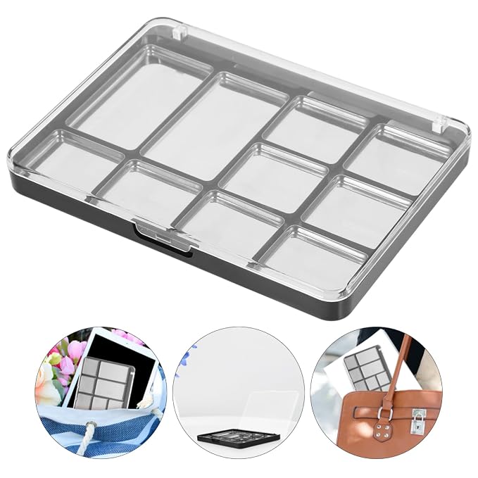 Minkissy Empty Magnetic Eyeshadow Palette 10 Square Grids Eye Shadow Powder - Image 9