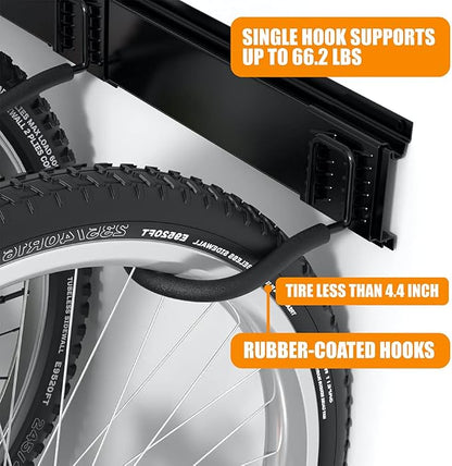 TORACK Bike Storage Rack, 6 Bike Rack Wall Mount Home and Garage Organizer - Image 4