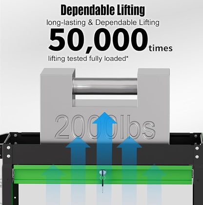 Heavy Duty 3 Tier Tool Cart, Mechanic Metal Rolling Tool Cart - Image 7
