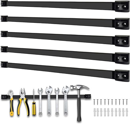 24" Magnetic Tool Holder, 5 Packs Magnetic Storage Strips Magnet Bar PVC Coated by SDLDEER