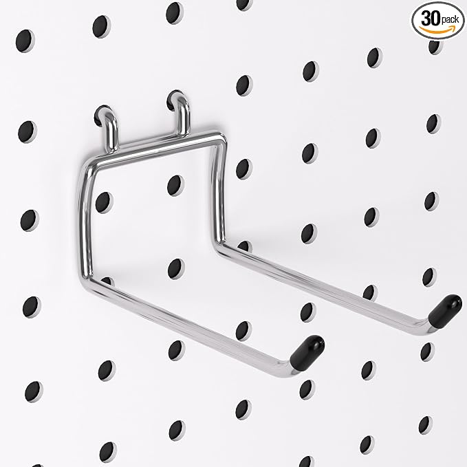 FRIMOONY Heavy Duty Pegboard Hooks 30 Pack, 4 Inch Long, Fitting 1/4 Inch by FRIMOONY