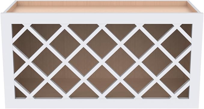 Solid Wood Wine Bottle Rack Wall Cabinet by CozyHommie