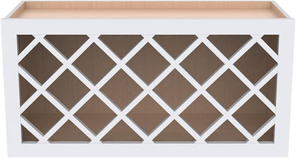 Solid Wood Wine Bottle Rack Wall Cabinet by CozyHommie