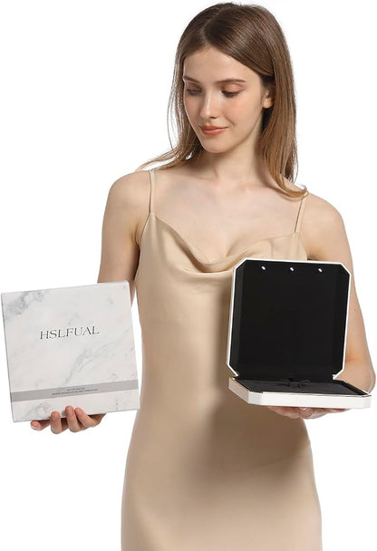 HSLFUAI Necklace Box with Led, Jewelry Box - Image 2