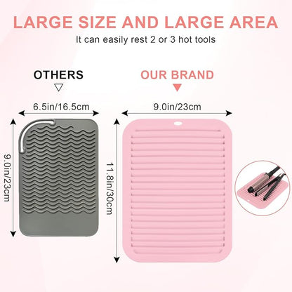Large Silicone Heat Resistant Mat, Professional Hot Hair Tools Mat - Image 3