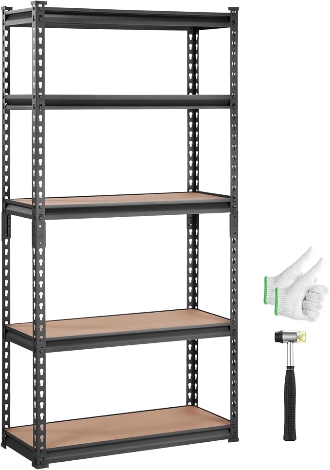 VEVOR Storage Shelving Unit, 5-Tier Adjustable, 2000 lbs Capacity, Heavy Duty by VEVOR