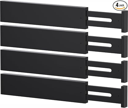 Bamboo Drawer Dividers, 17-22" Adjustable Kitchen Drawer Organizer by Ryqtop