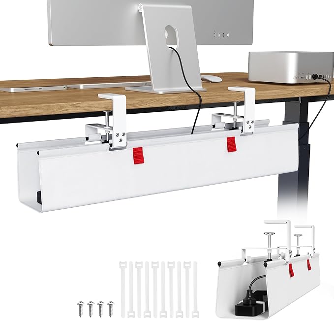 KEEGH No Drill Under Desk Cable Management Tray by KEEGH