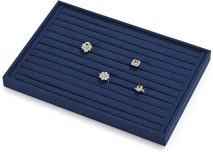 7 Slots Microfiber Jewelry Tray, Ring Display Earring Display Tray, Ring - Image 9