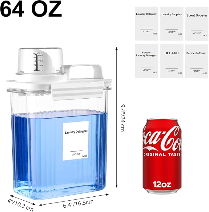 Liquid Laundry Detergent Dispenser 64OZ, Laundry Soap Dispenser, Laundry Room - Image 2
