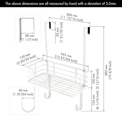 KES Ironing Board Hanger Over The Door, T-Leg Holder, - Image 6