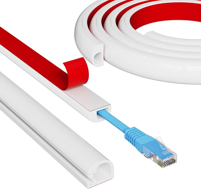 118" Side Open One Cord Hider for Wall Mounted Tv, Extension Cable Cover to by KNEELISA