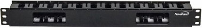 Navepoint 1U Horizontal 19-Inch Rack Mount Cable Management Raceway Duct Panel - Image 2