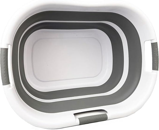 SAMMART 30L Collapsible Plastic Laundry Basket by SAMMART
