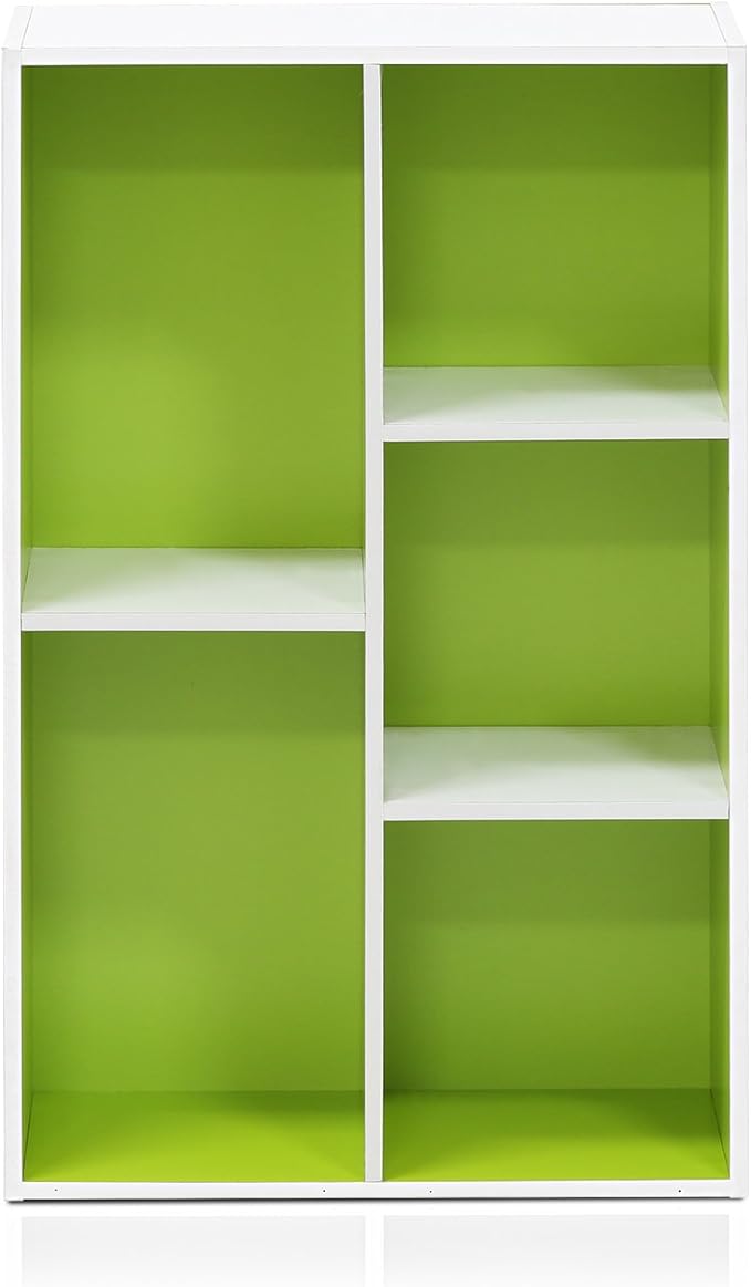 Furinno LUDER Book Shelf, 5-Cube Bookshelf, Reversible Bookcase, 9.4 x 19.5 x - Image 7