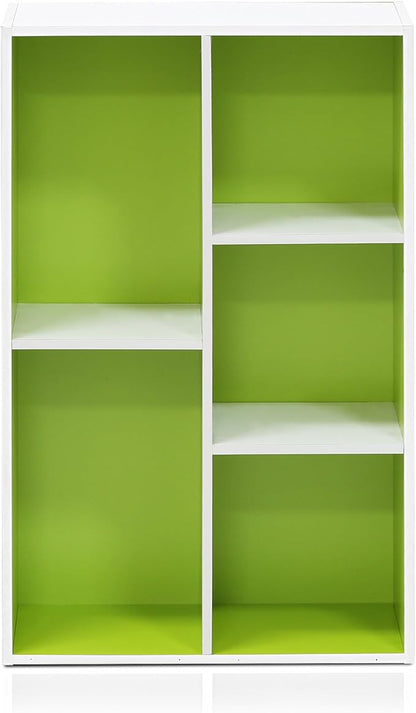 Furinno LUDER Book Shelf, 5-Cube Bookshelf, Reversible Bookcase, 9.4 x 19.5 x - Image 7
