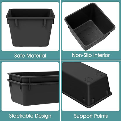 WOWBOX 25 PCS Plastic Drawer Organizer Set, Desk Drawer Divider Organizers and - Image 3