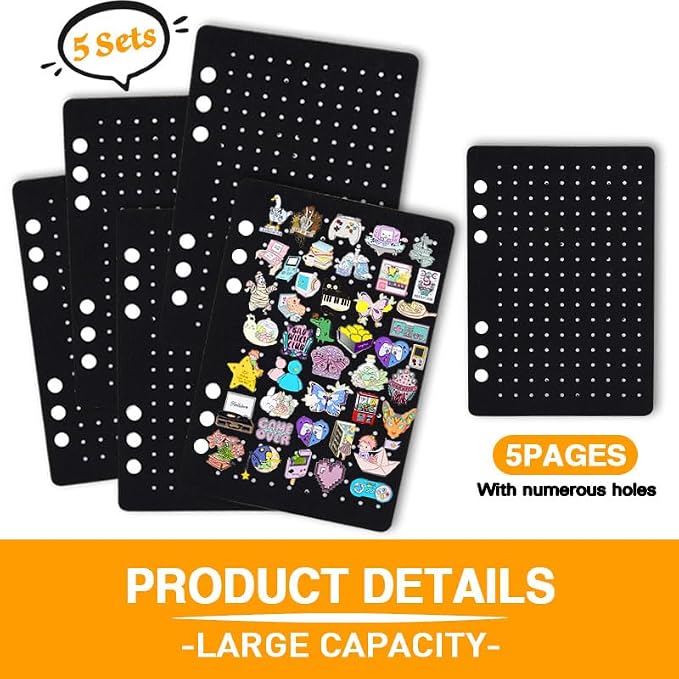 A5 Enamel Pin Display Pages, Creative Pin Collection - Image 3