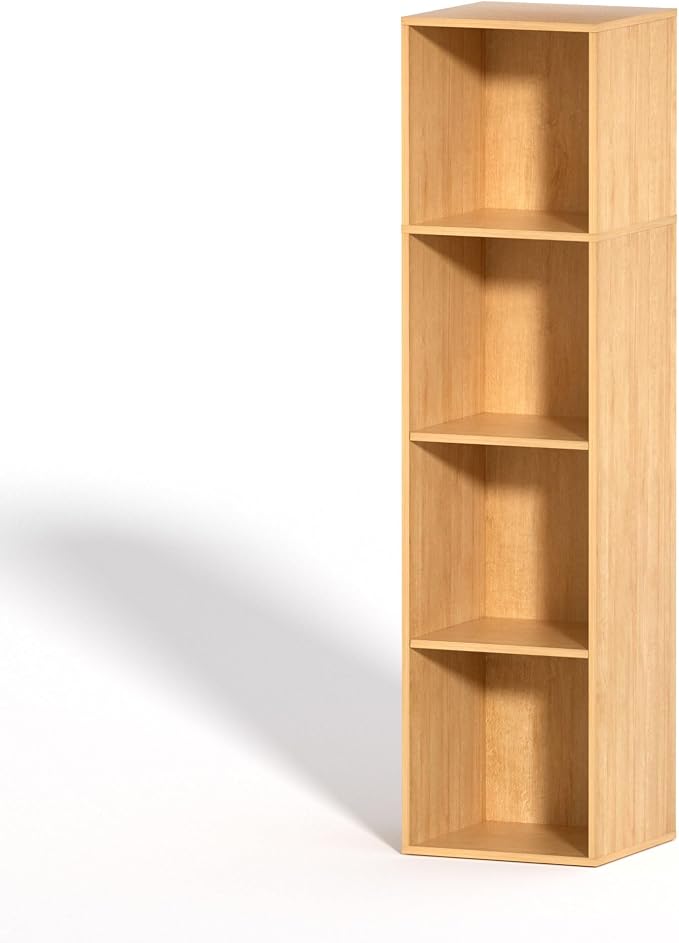 4 Cube Storage Organizer, 4 Tier Cube Bookcase Freestanding Storage Display by VAFHYLLIS