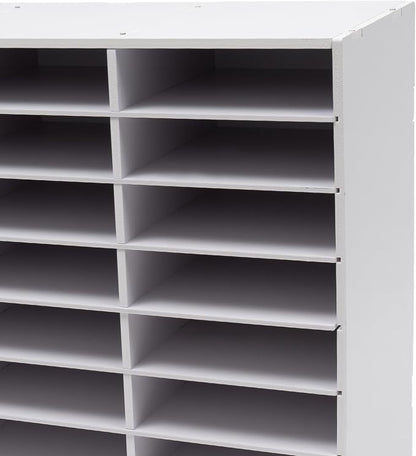 24 Compartments Literature Organizer, Desktop File Sorter Mail Center Paper - Image 8