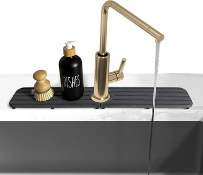 23.6inch x 4inch Kitchen Sink Faucet Mat, Water Absorbing Stone Faucet Splash - Image 4