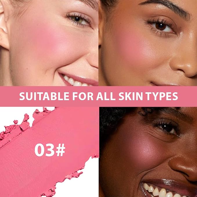 Powder Matte Blush Cheeks Face Makeup - Image 3