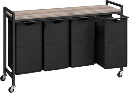 HOOBRO Laundry Sorter 4 Sections, Laundry Hamper by HOOBRO