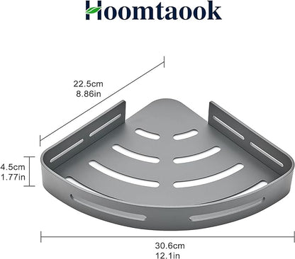 Hoomtaook 2-Tier Corner Shower Shelf No Drilling Bathroom Shelves Shower - Image 6