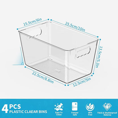 Clear Pantry Organizer Bins, Plastic Organizers & Storage Containers, Cabinet - Image 3