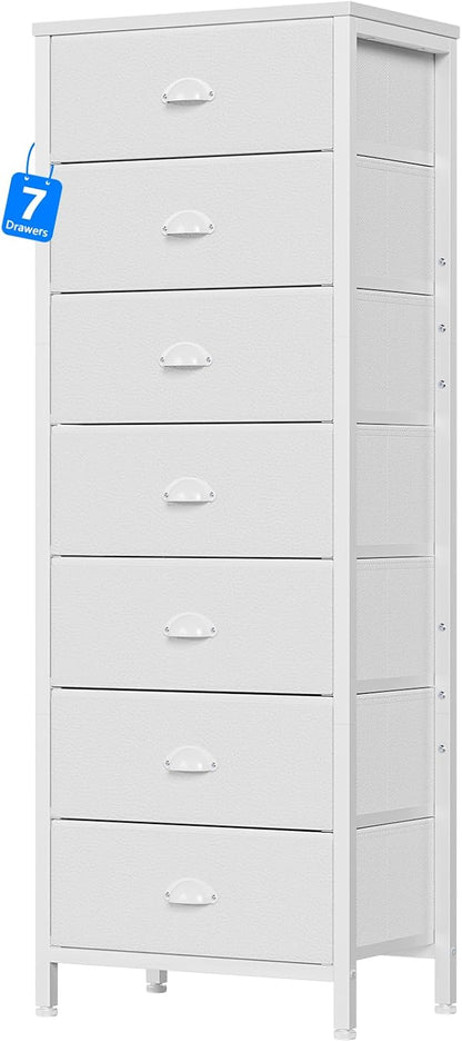 Furnulem White Tall Dresser for Bedroom - Image 9