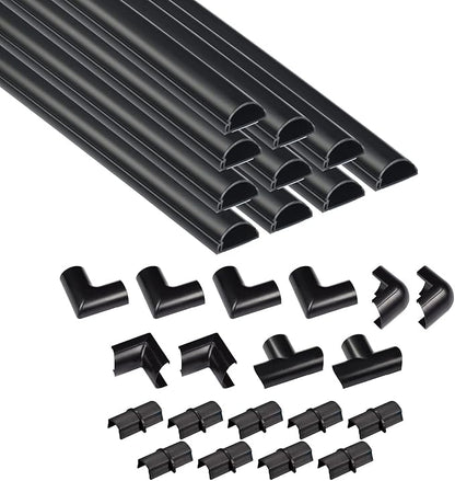 D-Line 157in Cord Cover Kit, Self-Adhesive Wire Hiders, Cable Raceway to Hide by D-LineUSAinc