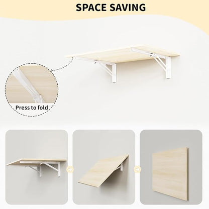 GOYLSER Fold Wall Mounted Table Folding Worktable, Addition to Garage/Home - Image 4