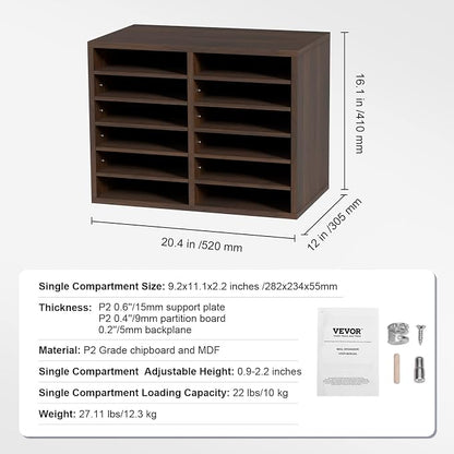 VEVOR Literature Organizers, 12 Compartments Office Mailbox - Image 7