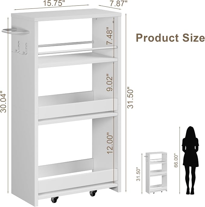 ChooChoo 4-Tier Slim Storage Cart - Image 7