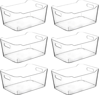 Clear Plastic Storage Bins, Pantry Organizers and Storage Containers, Large by CONTROLKITCHEN